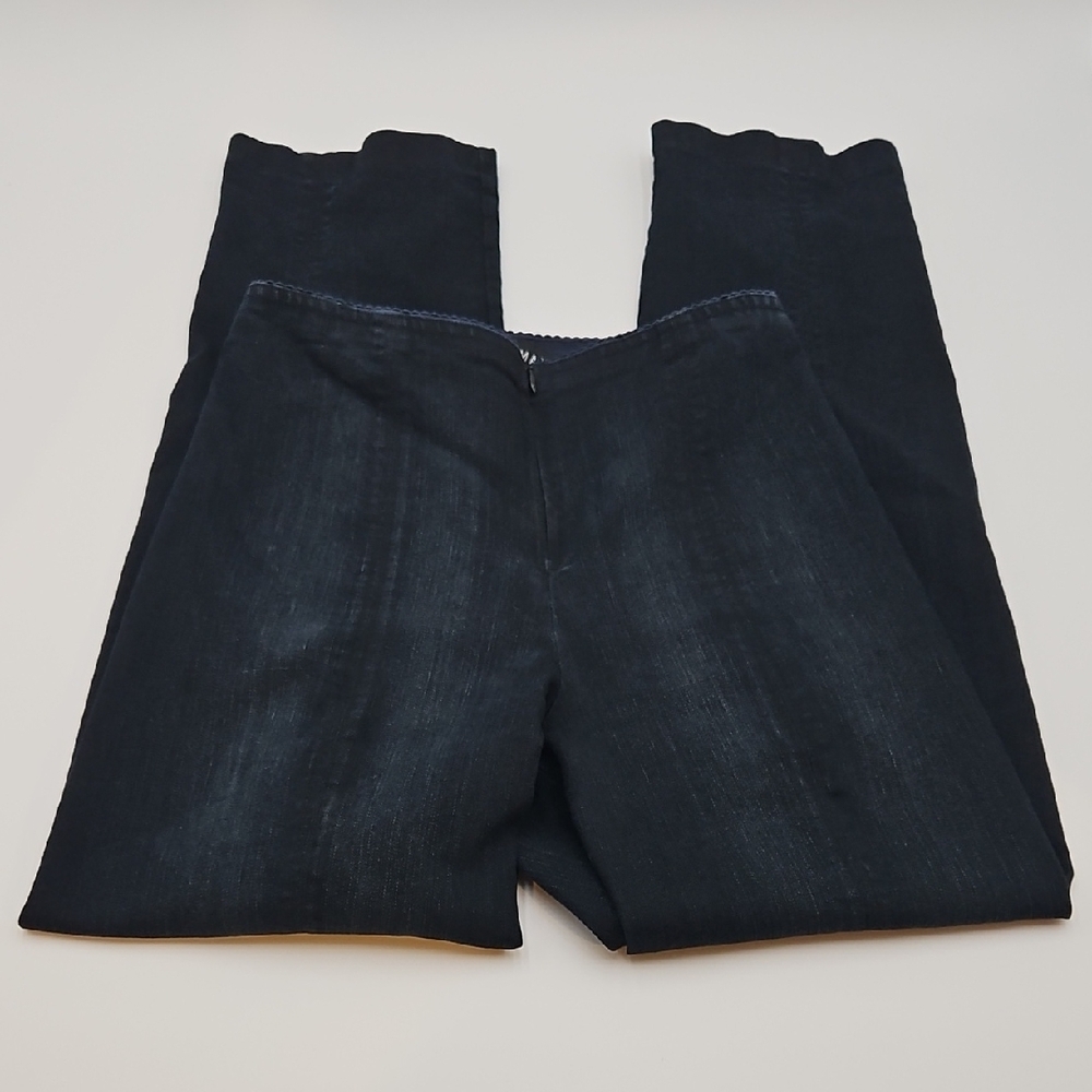 Nicole Max Pants Blue Stretch Waist 6 Front Zipper